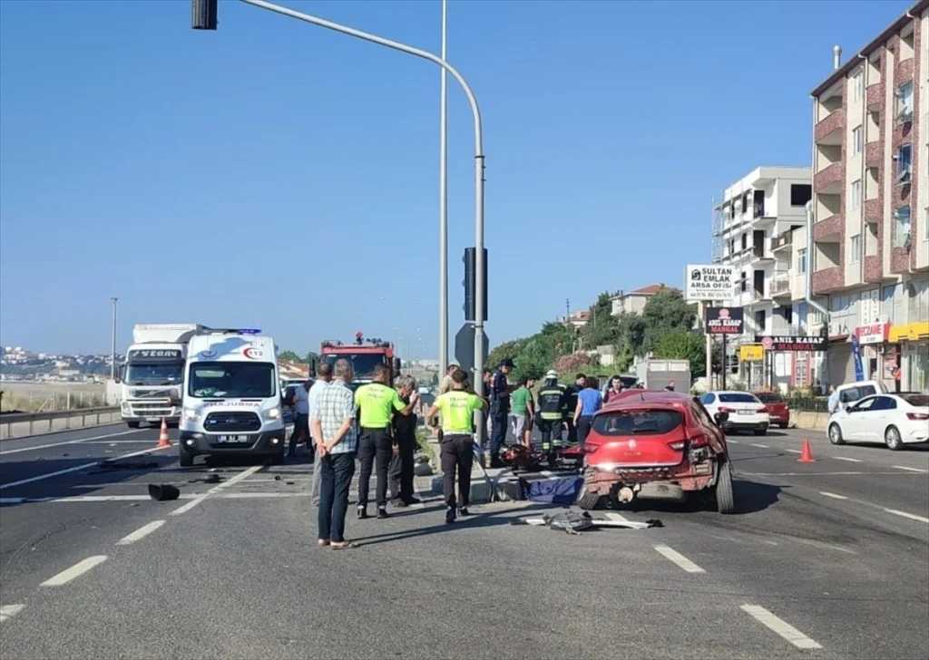 Tekirdağ’da Otomobil Kazası: 1 Ölü, 4 Yaralı