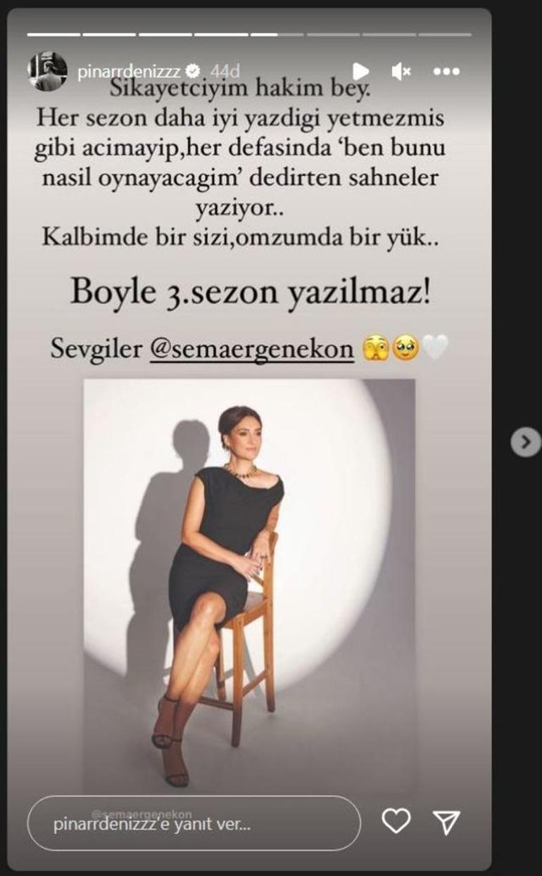 'Yargı'nın yıldızı Pınar Deniz'den senariste: Şikayetçiyim hakim bey!