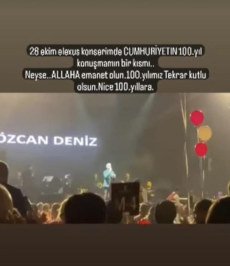 Sahnede Cumhuriyet'in 100. yılını kutlamadığı iddia edilen Özcan Deniz'den videolu paylaşım!
