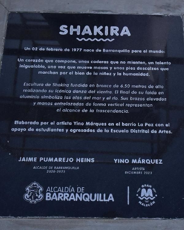 Shakira'nın Kolombiya'ya heykeli dikildi! Önündeki not dikkat çekti: Kalçaları yalan söylemez, eşsiz bir yetenek