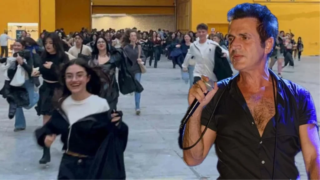 Teoman konserinde en önde olabilmek için birbirleriyle yarıştılar