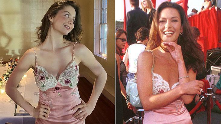 Carys Dougles annesi Catherine Zeta-Jones’un 25 yıl önceki elbisesini giydi!