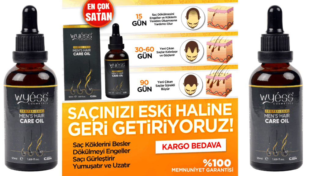 Wyess Erkek Saç Bakım Yağı Kullanarak Saçlarınızı Canlandırın
